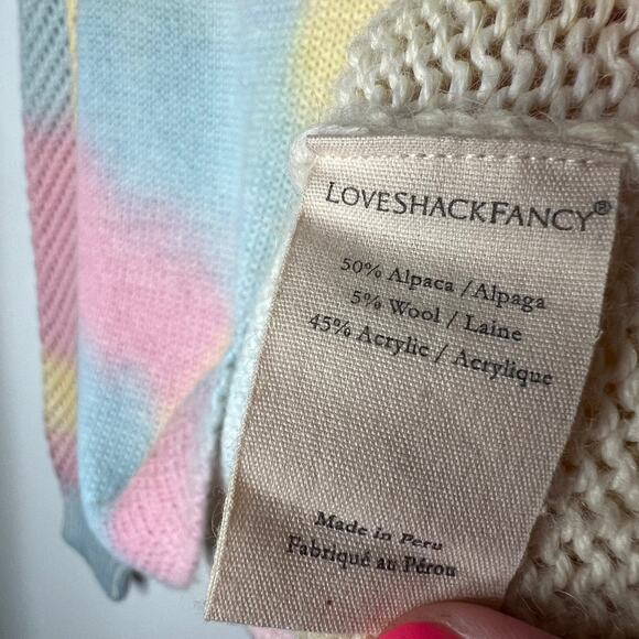 Love Shack Fancy Rosie Rainbow Pastel Pullover Sweater Size Small - Picture 4 of 8